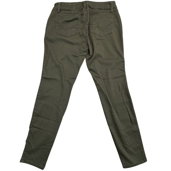 W62 Womens Size 4P Green Signature Fit Skinny Jeans Mid Rise 5 Pockets Petite - Picture 2 of 12